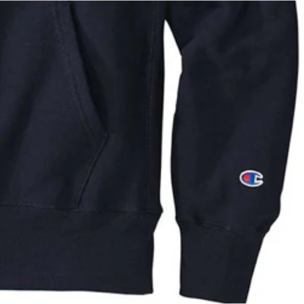 NEW Champion Men's Navy Blue Reverse Weave Hooded Sweatshirt Size 2XL-S1051 - Picture 4 of 13